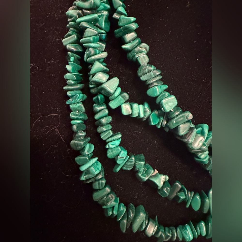Jay King malachite strand Necklace new 60inches length - Picture 9 of 9